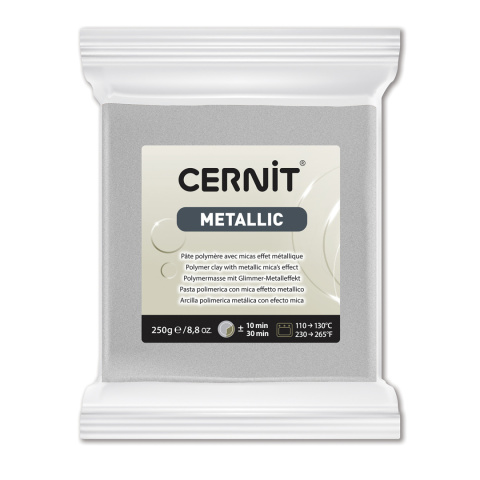 Modelina Cernit Metaliczna Srebrna 250 g