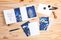 Kartki i Koperty 8 zest. Cyanotype